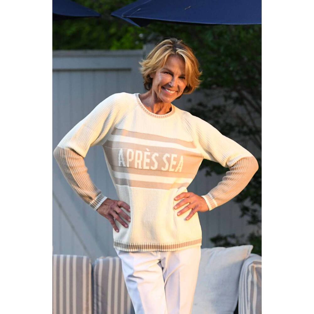 NEW WALKER & WADE women's apres sea sweater in tan